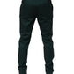 Green Cotton Formal Dress Men Trouser Pants