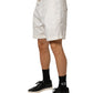 White Cotton Mid Waist Men Bermuda Shorts