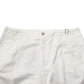 White Cotton Mid Waist Men Bermuda Shorts