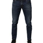 Blue Cotton Stretch Skinny Men Denim Jeans