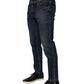 Blue Cotton Stretch Skinny Men Denim Jeans
