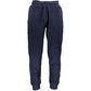 Blue Polyester Men's Sweatpant