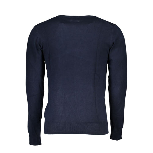 Blue Viscose Men's Sweater