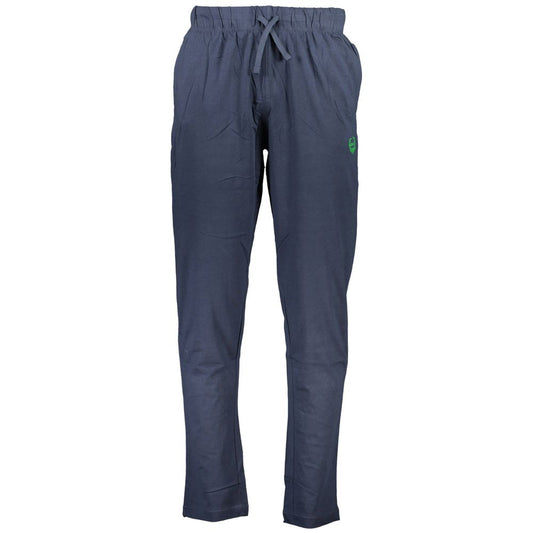 Blue Cotton Men's Track Pant