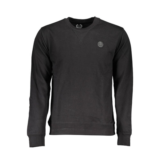 Black Cotton Men Sweatshirt