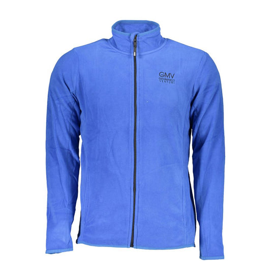 Blue Polyester Men Sweatshirt