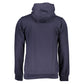 Blue Cotton Men Hoodie