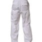 White Linen Straight Cargo Men Trouser Pants
