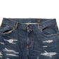 Blue Tattered Cotton Skinny Men Denim Jeans