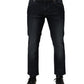 Dark Blue Cotton Skinny Men Denim Jeans