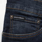 Dark Blue Cotton Skinny Men Denim Jeans