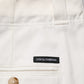 White Cotton Stretch Cropped Trouser Pants