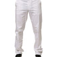 White Cotton Stretch Dress Formal Men Trouser Pants