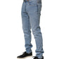 Light Blue Twister Low Waist Slim Fit Men Denim Jeans