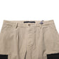 Beige Mid Waist Skinny Men Cargo Chino Trouser Pants