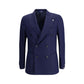 Blue Fleece Wool Coat