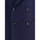 Blue Fleece Wool Coat