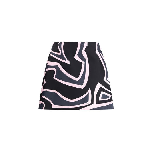 Multicolor Silk Mini Skirt