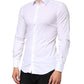 White Cotton GOLD Formal Men Dress Shirt