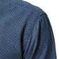 Blue Cotton Slim Fit Collared Long Sleeve Casual Shirt
