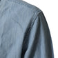 Blue Denim Regular Fit Collared Long Sleeve Men Shirt