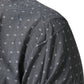 Gray Polka Dot Cotton Button Down Long Sleeves Shirt