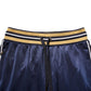 Blue Nylon Jogger Mid Waist Trouser Pants