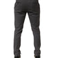 Gray Polyester Formal Dress Trouser Pants