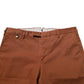 Brown Men Skinny Chino Mid Waist Trouser Pants