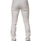 White Mid Waist Skinny Fit Denim Casual Trouser Jeans