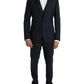 Blue Wool MARTINI 1 Button Men 3 Piece Suit