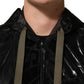 Black Camouflage Hooded Men Full Zip Sweater