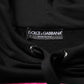Black Printed Hooded Men Sweatshirt Sweater
