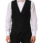 Black Cotton Waistcoat Dress Men Formal Vest
