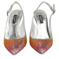 Multicolor Sequin Slingback Pumps Shoes