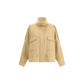 Double Wool-blend fabric Caban with high collar