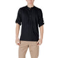 Black Cotton Shortsleeve Shirt