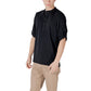 Black Cotton Shortsleeve Shirt