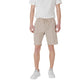 Beige Polyester Bermuda Shorts