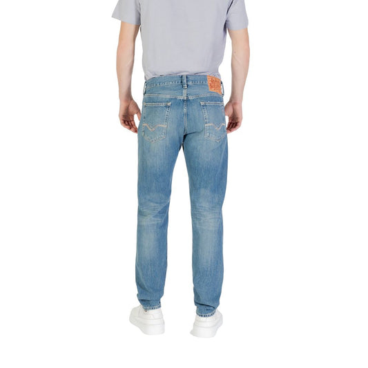 Blue Cotton Skinny Jeans