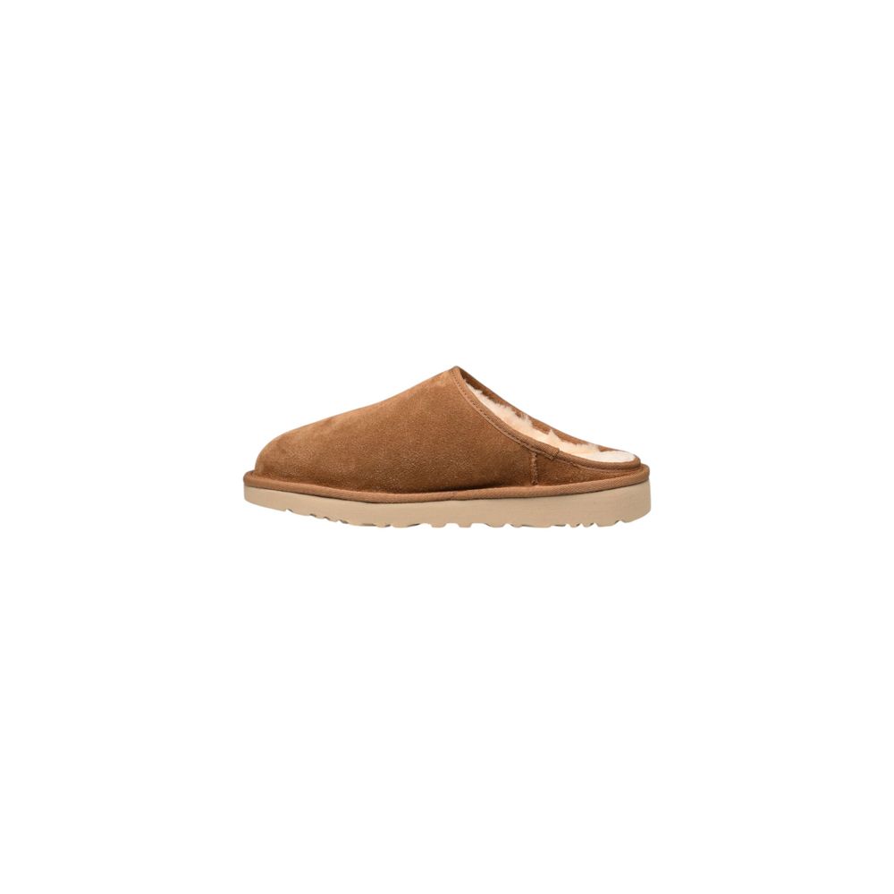 Beige Suede Leather Clogs