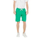 Green Cotton Bermuda Shorts