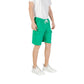 Green Cotton Bermuda Shorts