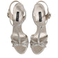 Silver Strass Ankle Strap Heels Sandals Shoes