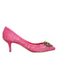 Pink Taormina Lace DEVOTION Pumps Shoes