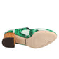 Green Silk MARY JANES Leaf Sandals Shoes