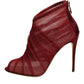 Red Tulle Ankle Boots Stiletto Heels Shoes