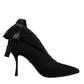 Black Stiletto Heels Lace Up Boots Shoes