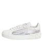 White Mesh Inserts Low Top Sneakers Shoes