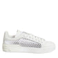 White Mesh Inserts Low Top Sneakers Shoes